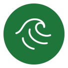 home icon wave green